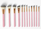 12 Pieces BH White & Pink Studded Elegance Makeup Brush Set