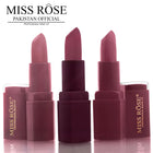 MISS ROSE Set of 6 Matte Waterproof Lipsticks
