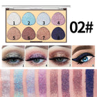 MISS ROSE 8 Colors Glitter Eyeshadow Palette