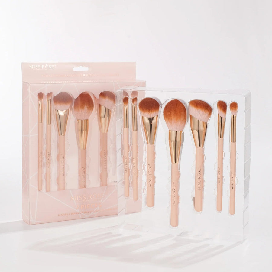 Miss Rose 7-Piece Marble Makeup Brush Collection Set